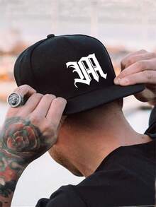 1pc/2pcs Letter Graphic Print Unisex Baseball Cap And Crossbody Bag Set, Street Fashion Outdoor Sports Adjustable Flat Brim Cap And Shoulder Bag, Gift For Yourself Or Friends - Multicolor - View 4