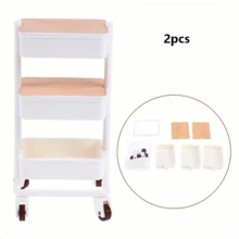 1/2 chiếc xe đẩy nhà búp bê - Xe đẩy mua sắm mini tỷ lệ 1/12 với 3 tầng và bánh xe, đồ nội thất nhà bếp đồ chơi, giá trưng bày, phụ kiện nhà búp bê mini, đồ trang trí búp bê, đồ trang trí nhà búp bê thu nhỏ, thích hợp cho các thiết bị mini nhà búp bê, đồ dùng nhà búp bê thu nhỏ, xe đẩy 3 tầng, mô hình thu nhỏ bền, tay nghề tinh xảo, trang trí nhà cửa, trang trí cảnh vật, trang trí phòng, trang trí phòng ngủ, tự làm cảnh nhà thu nhỏ, quà tặng cho người đam mê và nhà sưu tập. - Nhiều màu - Xem 10