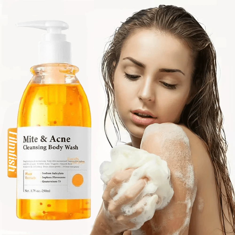 Gel de baño antimiasis, unisex – Gel de baño hidratante que ayuda a calmar la piel – Limpiador refrescante e hidratante, suaviza y acondiciona la piel – Fragancia hidratante de larga duración - Amarillo - Ver 1