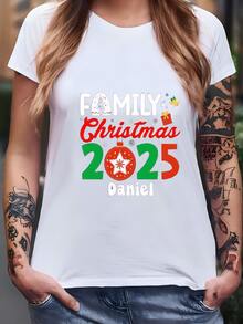 Navidad Familia Navidad 2025 Camisas, Camisa De Familia Navidad, Camisa De Grupo De Navidad, Pijamas De Navidad, Regalos De Navidad, Camiseta De Navidad, Pijamas De Familia Camiseta - Blanco - Ver 1
