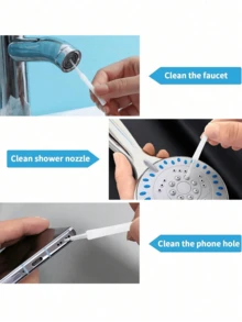 10 Piece Set Of Mobile Phone Earphone Small Gap Cleaning Soft Brush, Used To Clean Holes And Gaps On Electronic Devices, Bathroom Anti Clogging Ultra-Fine Nylon Cleaning Brush, Can Be Used To Clean Holes, Gaps, Shower Heads, Mobile Phones, Keyboards, Etc PC, Laptop And Toilet Brush - One Size - View 7