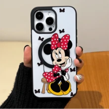 Disney.‌ What Minnie Mouse Patterned Phone Case With Fun Butterflies And Vibrant Colors. Compatible With IPhone 17, 16, 15, 14, 13, 12, And 11 Pro Models. Features Shockproof Protection. An Ideal Gift For Family, Friends, Birthdays, And Special Occasions Like Valentine's Day. - 黑色 - 查看 2