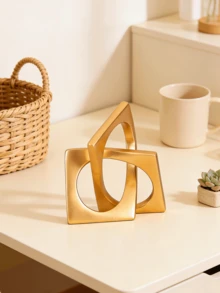 Dekorasi Simpul Emas, Patung Bulat Geometris Modern untuk Dekorasi dan Ornamen Meja, Hiasan Bulat untuk Rumah, Rak Buku, Meja Kopi, Hadiah Dekoratif - MultiWarna - View 5
