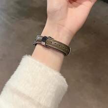 1 Pc Soft Leather Loop Compatible With Apple Watch Band For Women Sport 38mm 40mm 41mm 42mm 44mm 45mm 46mm 49mm , Strap Compatible With Apple Watch Series 10/9/8/7/6/5/4/3/2/1 SE Ultra