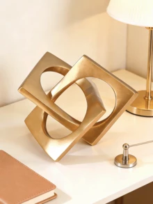 Dekorasi Simpul Emas, Patung Bulat Geometris Modern untuk Dekorasi dan Ornamen Meja, Hiasan Bulat untuk Rumah, Rak Buku, Meja Kopi, Hadiah Dekoratif - MultiWarna - View 8