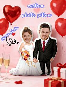 Customizable Plush Photo Ugly Pillow, Personalized Face Filling Printed Double-Sided Cushion - Dad, Mom, Pet, Graduation, Birthday, Father's Day, Mother's Day, Halloween, Christmas, Valentine's Day, Anniversary, Memorial Day, Thanksgiving, Easter, April Fool's Day, Carnival, Back To School, National Day Gifts - Star - View 18