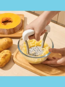 Potato Masher, Baby Food Maker Tool, Potato Ricer, Masher, Useful, Household Essential, Kitchen Dedicated!!! - White - View 7