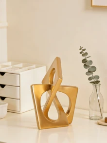 Dekorasi Simpul Emas, Patung Bulat Geometris Modern untuk Dekorasi dan Ornamen Meja, Hiasan Bulat untuk Rumah, Rak Buku, Meja Kopi, Hadiah Dekoratif - MultiWarna - View 3