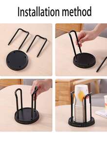 1个简易圆形一次性杯架 - 彩色 - 查看 3