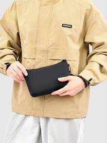 斜挎包，1 件装，男女通用设计，采用 PU 皮革材质，配有可拆卸腕带和可调节肩带，多种背法，大容量，多功能，适合商务、休闲、旅行和日常通勤。是情人节或节日送给家人的绝佳礼物。 - 彩色 - 查看 7