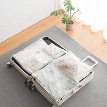 50个透明服装拉链包装袋，自封包装袋，卡通图案包装袋，节日礼品包装袋，服装包装袋，防水塑料袋，可重复使用自封拉链包装袋，旅行和日常收纳袋，以及服装分类包装袋 - 彩色 - 查看 4