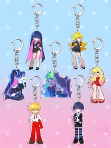 1pc Y2K Style Panty & Stocking With Garterbelt Acrylic Keychain - Brief/Scanty Character Charm Figure.Everyday Bag Accessory, Bag Charm, Lanyard, Key Holder. Ideal For Boyfriends, Girlfriends, Family Members, Doctors, Nurses, Valentine's Day Gifts, Cell Phone Decorations, And More. - Multicolor - View 1