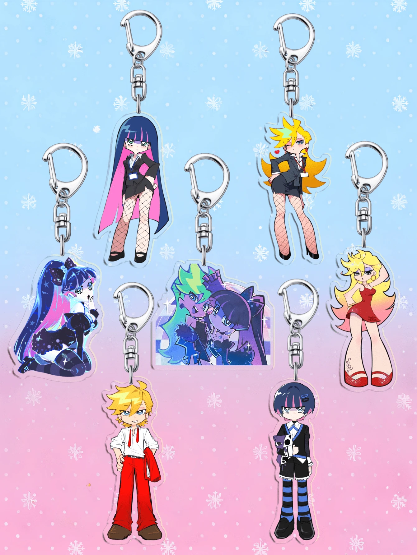 1pc Y2K Style Panty & Stocking With Garterbelt Acrylic Keychain - Brief/Scanty Character Charm Figure.Everyday Bag Accessory, Bag Charm, Lanyard, Key Holder. Ideal For Boyfriends, Girlfriends, Family Members, Doctors, Nurses, Valentine's Day Gifts, Cell Phone Decorations, And More. - Multicolor - View 1