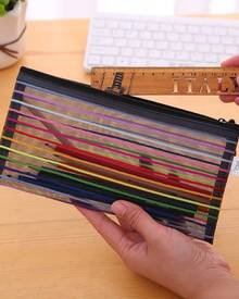 Estojo Multiuso Bolsinha Nylon Colorido Necessaire - Estojo para lápis, escolar, escritório - Escolar - Visão 2