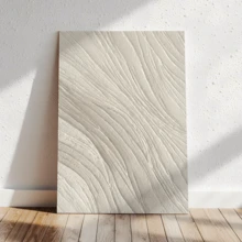 1幅现代墙面艺术海报，简约纹理画，抽象油画风格，极简设计，纯白色调，适用于玄关、客厅、办公室、茶室、接待区，可选带框或不带框，是家居装饰、乔迁礼物的理想之选，也适用于宿舍、公寓、酒店、住宅、客厅、卧室、浴室墙面装饰。 - A - 查看 5