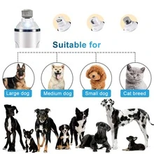 1个狗狗指甲磨甲器，静音专业版宠物指甲修剪器，带LED灯、智能显示屏、8000转/分钟、USB充电的爪子指甲钳，适用于大、中、小型犬、猫及其他小型动物 - 白色 - 查看 3