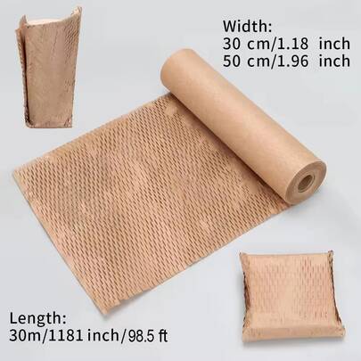 30cm Width X 10m Length Colorful Gift Wrapping Paper, Logistics Transportation Folding Honeycomb Cushion Paper