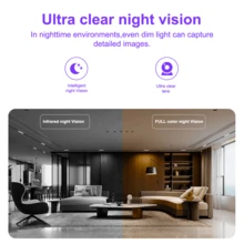 Tuya 3MP 1296P WIFI Smart PTZ Indoor Security Camera With USB Fill Light, Motion Tracking, Two-Way Audio, Full-Color Night Vision, Pet Monitoring, Real-Time Viewing Via Tuya App - White - View 3