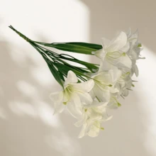 5pcs Artificial Lily Flowers, Multi-Color Options, Suitable For DIY Flower Arrangement, Home Decor, Wedding Party, Bouquet Making, Hotel, Home Wedding Decoration, Handheld Flowers, Photography Props And Other Holiday Decorations - Multicolor - View 4