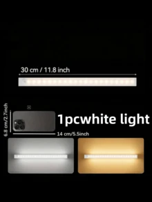 LED房车照明灯管和灯条，智能感应灯，双用途无线充电衣柜/卧室灯，磁吸式长夜灯，USB充电房车/旅行照明，房车配件室内照明 - 彩色 - 查看 14