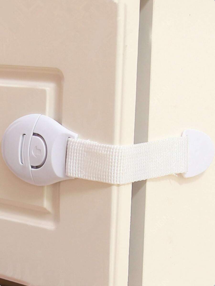 1/4/8pcs Safety Protection Locks, Multi-Functional Fabric Strap Locks - White - View 1