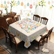 Bộ 20 khăn trải bàn chủ đề Lễ Phục Sinh với hình thỏ và trứng Phục Sinh dễ thương, họa tiết hoa lá, thích hợp để trang trí phòng khách, nhà bếp và phòng ăn. Thiết kế có thể giặt máy, tạo nên không khí lễ hội. - Nhiều màu - Xem 7