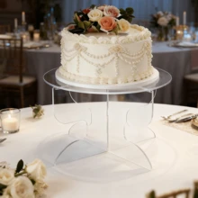 透明亚克力材质的蛋糕架和纸杯蛋糕架易于安装，适用于婚礼、生日派对、家庭聚餐、露营等场合，也可用作高档餐具道具，摆放蛋糕、饮品、小点心等，且易于清洁。 - 透明 - 查看 1