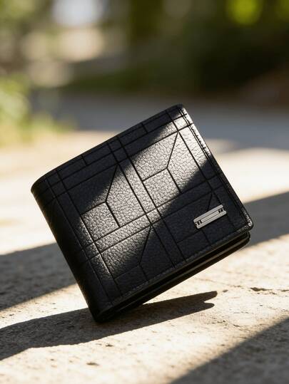 1-Piece Sleek Premium Leather Wallet For Men - Ultra Lightweight Slim Design With Large Capacity, Multiple Card Slots & Cash Pocket, Durable Fashionable Billfold For Business Travel, Daily Use, Office & Gifting, Modern Essential For Men & Professionals