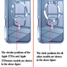 Hadaasi 1pc Ultra-Thin Transparent Phone Case, Compatible With IPhone 17 Pro Max, Supports Wireless Charging, Built-In Camera Lens Protection, Shock-Proof, Soft Electroplated Magnetic Cover, Compatible With IPhone 17 Pro/17 Pro Max/17 Air/17/16 Pro/16 Pro Max/16 Plus/16/16E And Galaxy S25 Ultra/S25 Plus/S25/S25 Edge/S25 FE/S24 Ultra/S24 Plus/S24/A17/A07/A56/A36/A26/A55/A35/A25/A15 - Far Peak Blue - View 11