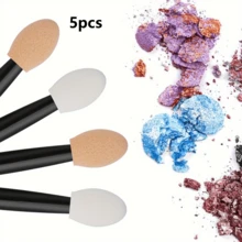 50pcs/Box Double-Sided Eyeshadow Sponge Makeup Brushes, Metal Nail Powder Applicator, Disposable Nail Brushes With Box, Nail Salon Supplies (50pcs-Pink), Eyebrow Brush, Eyeshadow Brush, Spoolie Brush, Spoolie Brush - Multicolor - View 8