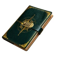 Diary With Lock, 220 Pages Secret LockableJournal, A5 Locking Journal Pu LeatherRefillable Writing Notebook With Lock(Black) - màu đen - Xem 2