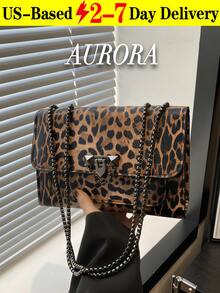 Minimalist Elegant Square Flap Crossbody Bag: Vintage-Inspired Lock Closure Design With Sleek Metal Chain Shoulder Strap, Multi-Functional Women's Daily Casual Purse – Perfect For Leisure Outings, Office Commuting, Workdays, Coffee Dates & Everyday Use, Stylish Compact Bag Blending Timeless Charm With Practicality For Modern Women - 彩色 - 查看 17