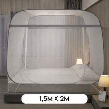Mosquito Net Protective Screen Against Mosquitoes, Gnats And Insects, Tent Net For Bed, 1.5m X 2m - Grey - View 11