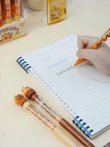 水豚叠叠乐圆珠笔，可爱卡通水豚造型圆珠笔，0.5mm速干顺滑书写文具笔，时尚美观的文具用品，办公用品，学习用品，返校季。