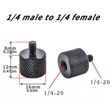 4pcs 1/4" Male To 3/8" Female Aluminum Alloy Camera Screw Adapter, 1/4" To M4 M5 M6 M8 M10 Converter Screws, Photography Equipment Accessories - Multicolor - View 24