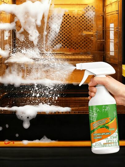 厨房清洁喷雾，适用于微波炉、烤箱、抽油烟机、电磁炉、灶台、冰箱等多种厨房电器。专为有效去除厨房电器上的油污而设计。使用方便，也是馈赠亲友的理想之选。
