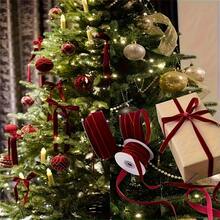 1 Roll 5 Yards Elegant Luxurious Burgundy Velvet Ribbon (Length 450cm/177in), Burgundy Gift Wrapping Ribbon, Bouquet Packaging Ribbon, Christmas Gift Box Bow Decor Ribbon, DIY Ribbon, Handmade Bow Bouquet Gift Satin Ribbon, Christmas Tree Decor, Wedding Party Holiday Decor, Suitable For Christmas, Wedding, Birthday, Valentine's Day - Burgundy - View 8