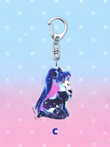 1pc Y2K Style Panty & Stocking With Garterbelt Acrylic Keychain - Brief/Scanty Character Charm Figure.Everyday Bag Accessory, Bag Charm, Lanyard, Key Holder. Ideal For Boyfriends, Girlfriends, Family Members, Doctors, Nurses, Valentine's Day Gifts, Cell Phone Decorations, And More. - Multicolor - View 5
