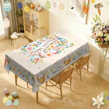 Bộ 20 khăn trải bàn chủ đề Lễ Phục Sinh với hình thỏ và trứng Phục Sinh dễ thương, họa tiết hoa lá, thích hợp để trang trí phòng khách, nhà bếp và phòng ăn. Thiết kế có thể giặt máy, tạo nên không khí lễ hội. - Nhiều màu - Xem 8