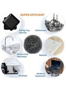 Steel Wool Cleaning Balls, Cleaning Balls, Stainless Steel Cleaning Balls, Steel Wool Pads, Cleaning Brushes, Kitchen Dish Washing Brushes, Steel Wool Balls, Decontamination Cleaning Pot Brushes, Stainless Steel Cleaning Brushes, Wear-Resistant, Stainless Steel Kitchen Cleaning Brushes, Cleaning Brushes, Essential Kitchen Cleaning Items. - Multicolor - View 7