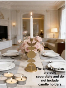 Suport de lumânări cu decor de lună și stele, potrivit pentru lumânări conice, material metalic, stil minimalist, design creativ, poate fi folosit ca recuzită pentru cină la lumina lumânărilor, decor pentru casă, aplicabil pentru hotel, sufragerie, dormitor, sufragerie, masă, dormitor, festivaluri și petreceri, de asemenea, o alegere excelentă de cadou, inclusiv cadouri pentru întoarcerea la școală, suveniruri, cadouri de sărbători, cadouri pentru familie și prieteni. - Multicolor - Vizualizare 13