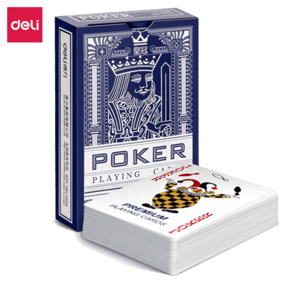 DELI 9635 多場合適用撲克牌 家庭聚會棋牌娛樂 堅實耐洗易打理 滿足多種遊戲與日常需求 藍色