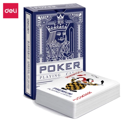 DELI 9635 Multi-Purpose Playing Cards, Suitable For Family Gatherings, Card Games, And Entertainment. Durable, Easy To Wash And Clean, Meeting Various Game And Daily Needs. Blue.
