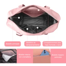 Bolsa de Viaje Expandible con Ruedas Desmontables / Gran Capacidad Multifuncional con Separación Seco-Húmedo / Impermeable para Gimnasio Yoga Viajes Fin de Semana - Azul - Ver 9