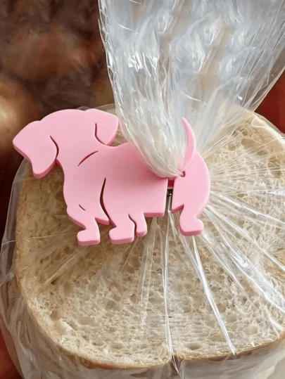 1pc Bag Clip - Cat/Dog Butt Design, Cat Butt Bread Bag Clip, Snack Bag Clip, Cute Dachshund Dog Bag Clip - Reusable Multipurpose Plastic Bag Clip, Bone Shaped Clip, Various Colors Available, Suitable For Kitchen, Crafts, Pet Food Packaging - Ideal Gift For Dog Lovers, Lightweight & Durable, Office Supplies, Handmade Storage, Fun Design, Sturdy Structure, Home Organization