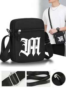 1pc/2pcs Letter Graphic Print Unisex Baseball Cap And Crossbody Bag Set, Street Fashion Outdoor Sports Adjustable Flat Brim Cap And Shoulder Bag, Gift For Yourself Or Friends - Multicolor - View 5