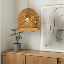 Chụp đèn nghệ thuật đan bằng dây giấy thủ công, đèn treo trang trí sáng tạo - Thiết kế tối giản, làm thủ công từ dây giấy đan, nhiều kiểu dáng để lựa chọn. Thích hợp trang trí phòng khách, đèn trần văn phòng, đèn ngủ, đèn sàn quán cà phê, đèn phòng, trang trí khách sạn. - Nhiều màu - Xem 10