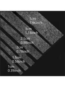 1卷63米（2480英寸）白色无纺布双面粘合衬布，服装辅料双面热熔胶带，包边粘合胶带，适用于缝纫、工艺品、帽子和服装缝纫用品 - 白色 - 查看 3