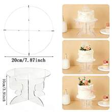透明亚克力材质的蛋糕架和纸杯蛋糕架易于安装，适用于婚礼、生日派对、家庭聚餐、露营等场合，也可用作高档餐具道具，摆放蛋糕、饮品、小点心等，且易于清洁。 - 透明 - 查看 2