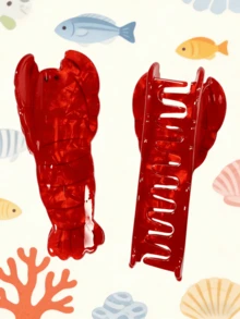 1pc Cute Animal, Ocean, Fruit, Strawberry, Cat, Dog Casual Party Acrylic Shark Claw Hair Clip, Versatile Cartoon Cat Claw Hair Clip, Popular Sweet Fruit Series Hair Clip, Animal Hair Clip Women Hair Accessories Elegant Hair Claws Fashion Claw Clip Summer Beach Vacay - Multicolor - View 16